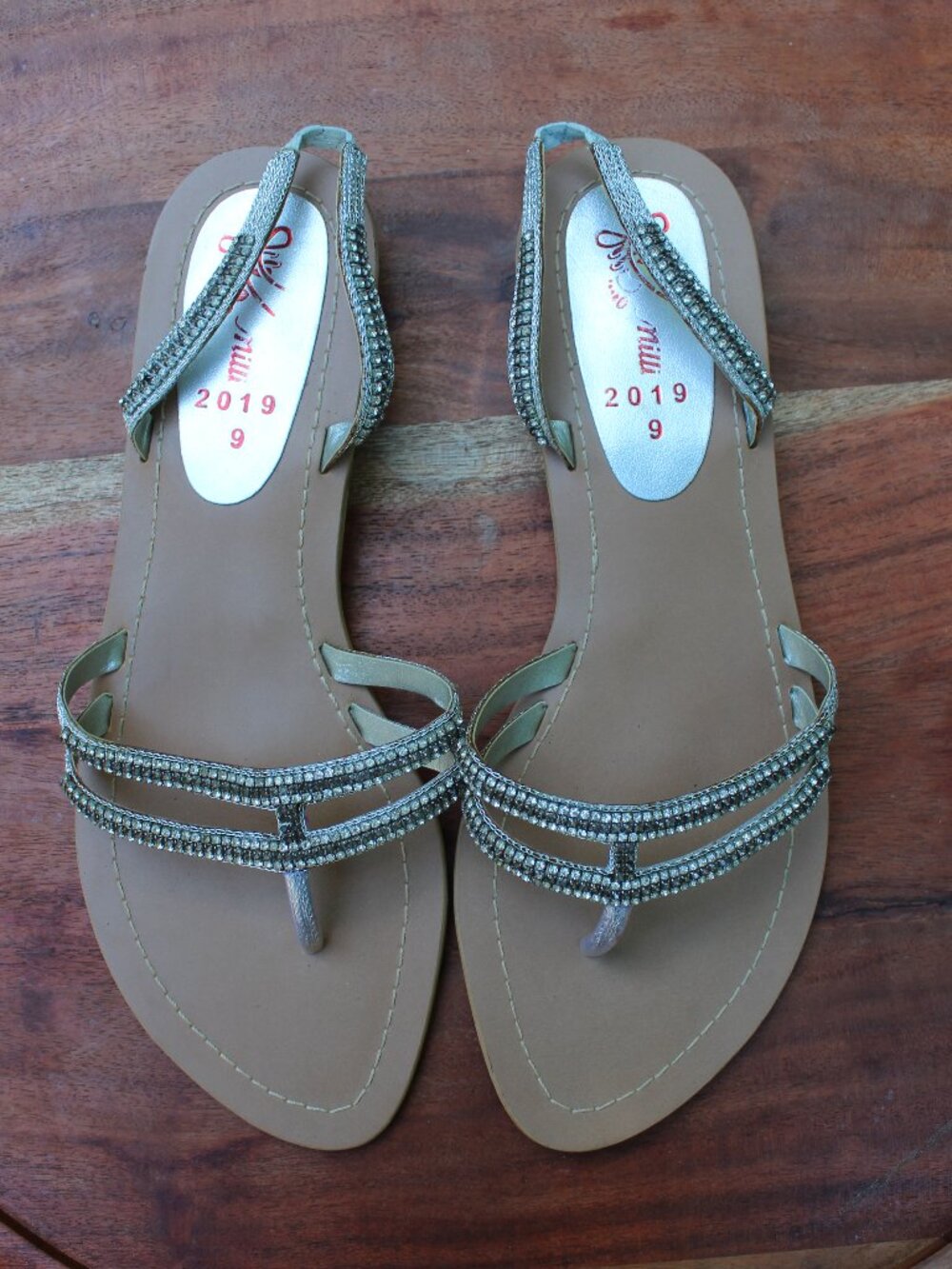 Milli Jeweled Strappy Slingback Sandals - Size 9 ✨
